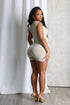 Clara Knit Deep V Neck Ribbed Romper